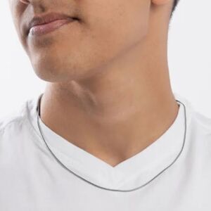 Paparazzi UNISEX Urban Stainless Steel Solo necklace Silver Non Tarnish New